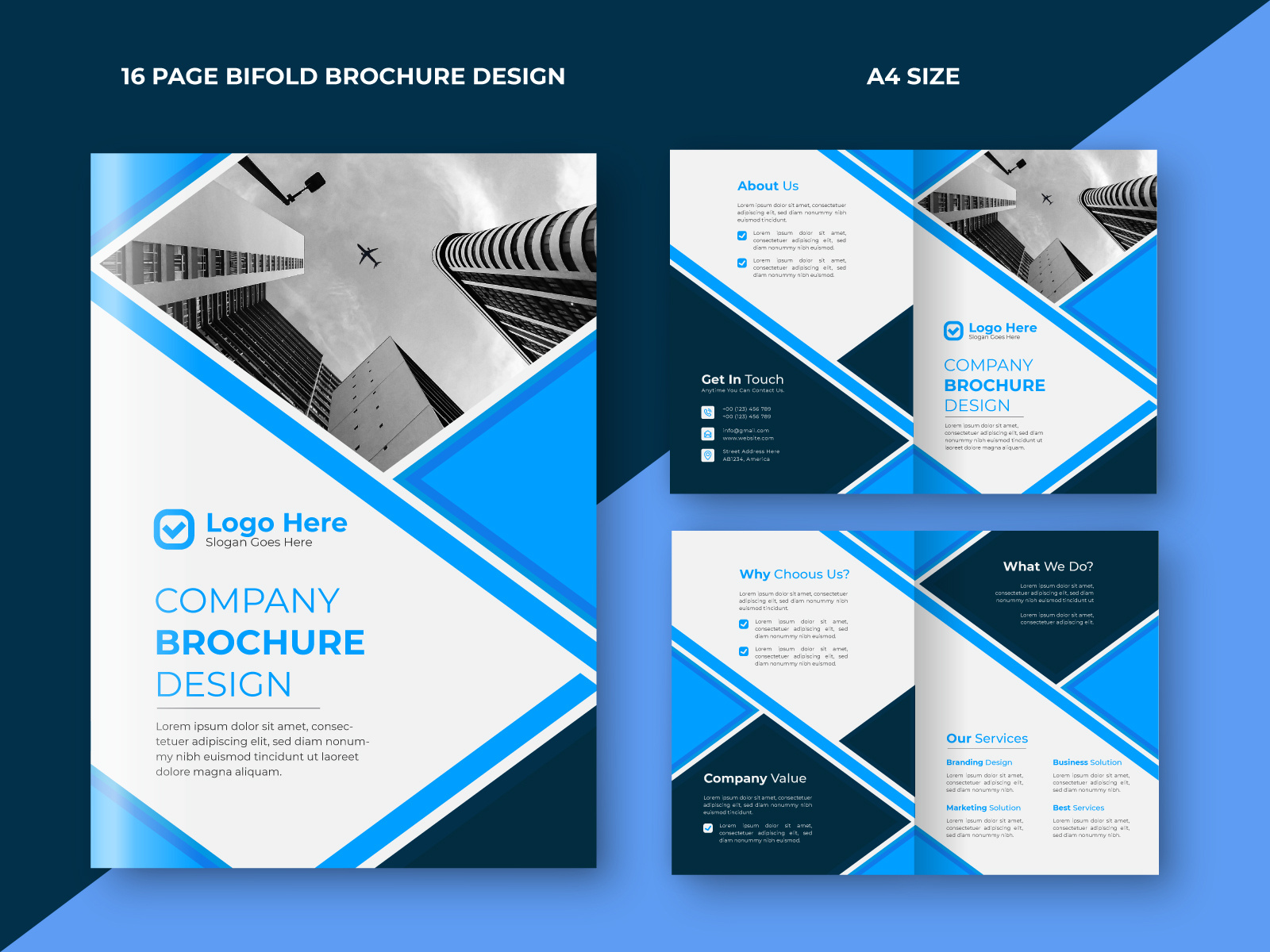 Creative Business Bi Fold Brochure Design Template By Shahin Uddin On 