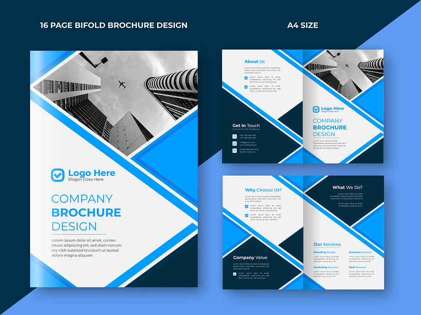 Creative business bi fold brochure design template by Shahin Uddin on ...