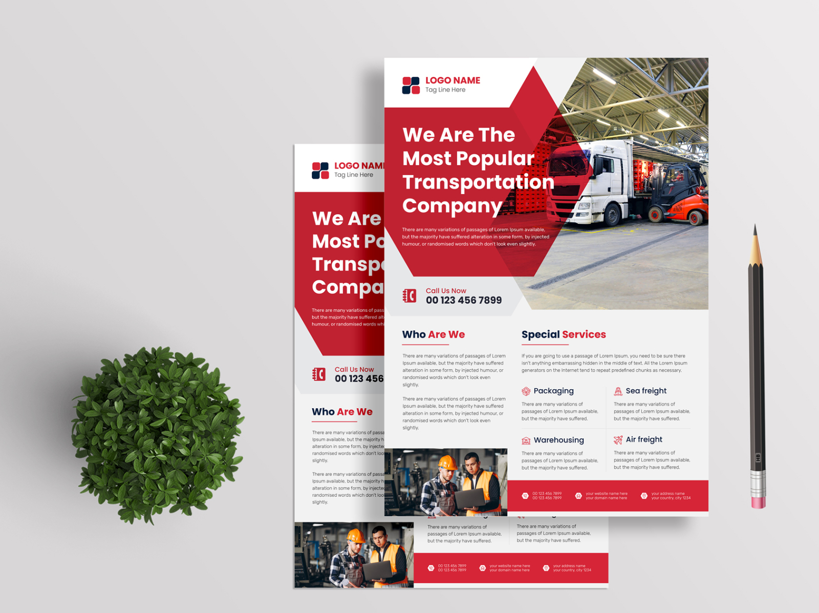 Delivery and Transport Service company Flyer by Shahin Uddin on Dribbble