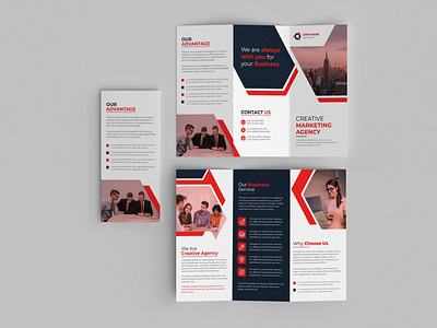 Corporate Business Trifold Brochure Design Template. by Shahin Uddin on ...