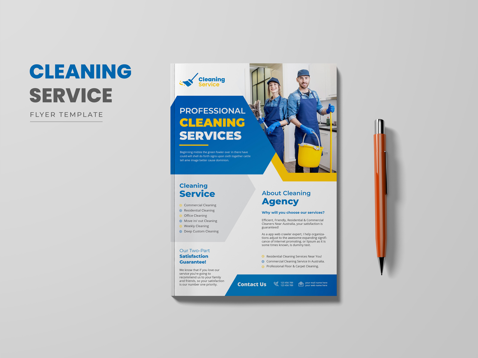 Cleaning Services Flyer Template by Shahin Uddin on Dribbble