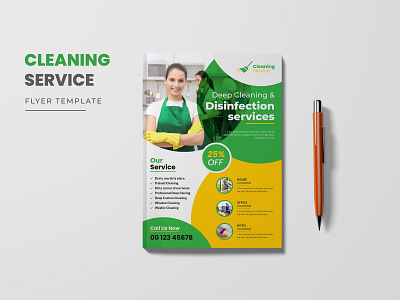 Cleaning Services Flyer Template housekeeping