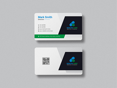 Medical Business Card Template vertical