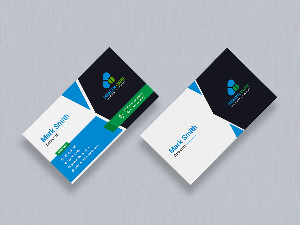 Medical Business Card Template by Shahin Uddin on Dribbble