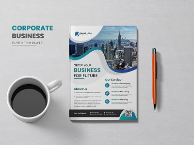 Creative Corporate Business Flyer Template branding corporate postcard design flyer graphic design minimal print vector web