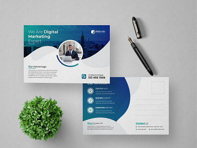 Creative Business Postcard Template Design minimalist