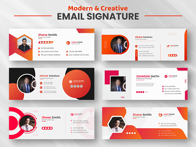 Modern & Creative Email Signature Template Design concept