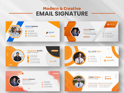 Modern & Creative Email Signature Template Design concept