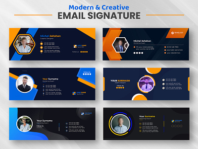 Modern Email signature template design creative