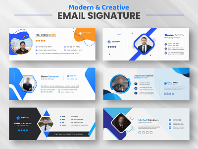 Modern email signature design design