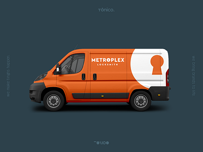 Metroplex – Locksmith Brand blue brand design identity key locksmith metroplex orange