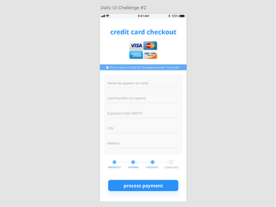 Credit Card Checkout Mobile