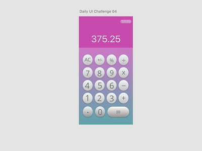 Daily UI Challenge 04 - Magic Unicorn Calculator