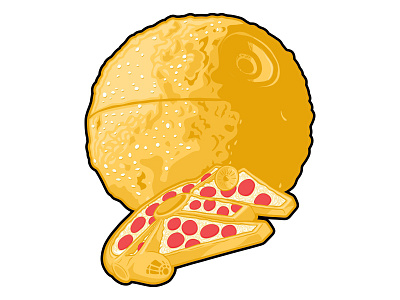 Pizza Falcon illustration vector