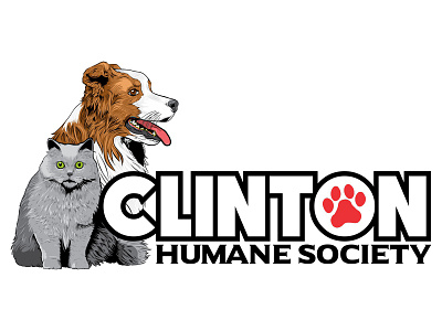Clinton Humane Society illustration vector