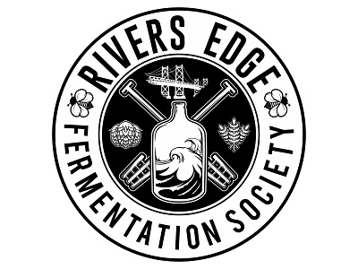 Rivers Edge graphic design illustration logo logo design