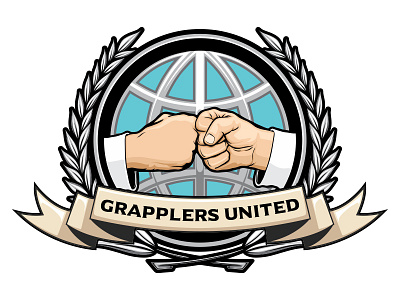 Grapplers United graphic design illustration logo logo design