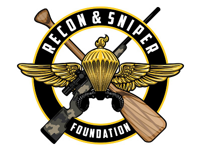 Recon & Sniper Foundation graphic design illustration logo logo design