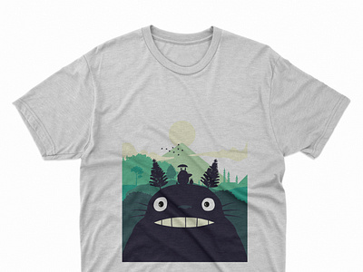 Totoro design illustration tshirt art vector