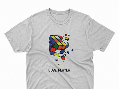 Cube Player design illustration tshirt art vector