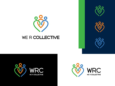 WRC logo design concept colorful logo communication community family logo design modern logo organization people team teamwork women