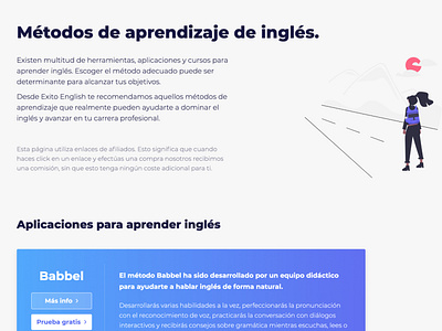 Exito English Landing Page