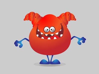 Red Monster armenia art design illustration monsters painting vector