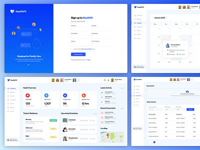 Family Health App Dashboard Design