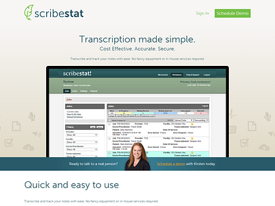 Scribestat Development Prototype transcription