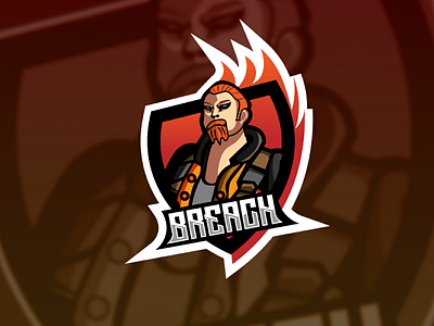 Valotant BREACH Espprt Mascot logo