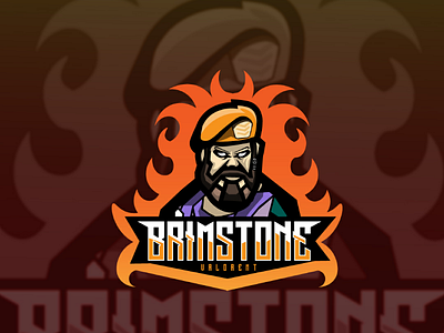 Valotant BRIMSTONE Espprt Mascot logo esport gamming mascot logo valorant