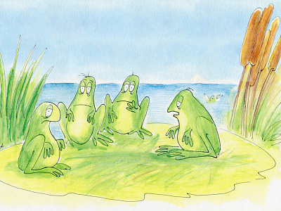 Frogs cartoon cartoon illustration illustration