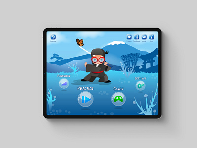 Professor Ninja design graphic design illustration illustration art mobile app mobile design mobile ui series ui vector visual identity