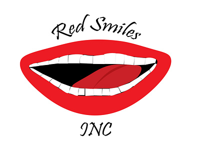 Red Smiles logo branding design illustration illustrator logo minimal vector