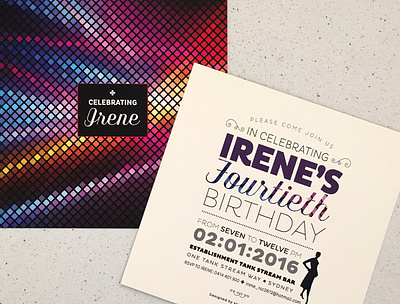 Irene's Invite design typography vector