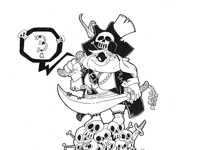 The Pirate #3 cartoon character character design design illustration ink pirate sketch traditional