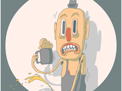 Woops adobe adobe animate beer cartoon character character deaign drinking drunk illustration vector vector art