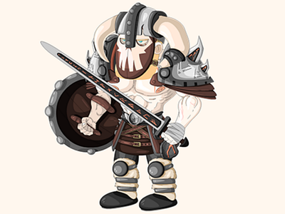 Viking Warrior adobe aninate animate cartoon character character design concept digital fighter game illustration vector vector art viking