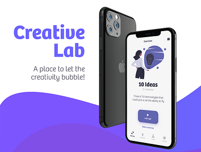 Creative Lab app design creativity design exercises mobile design ui ui design uiux ux design