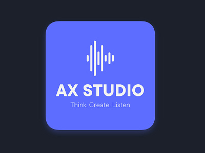 AX STUDIO – A concept for auditory interaction design app icon logo sounddesign ui sound