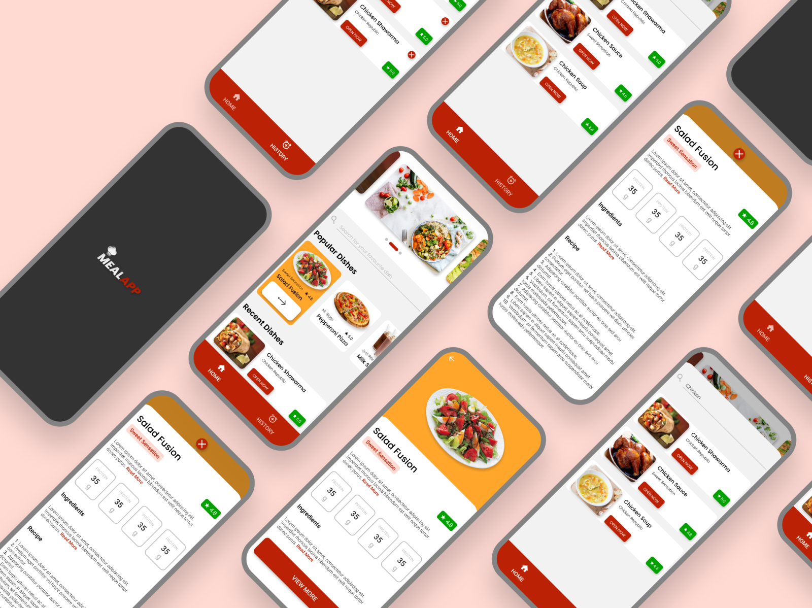 Meal App UI by Eluro Austine on Dribbble