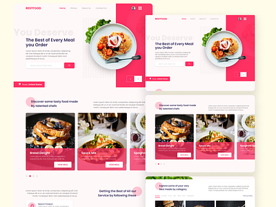 Rest Food landingpage productdesign webdesign