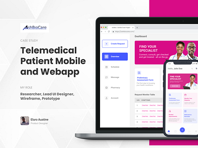 Telemedical Patient Mobile and Webapp branding casestudy dashboardui design illustration productdesign telemedical ui uidesign uxdesign website design