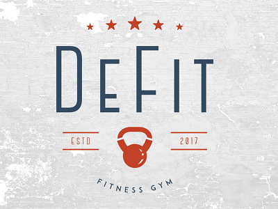 DEFIT Logo branding business logo colorful art fitness logo gym logo logo minimalist logo playful logo typography vector vintage design vintage logo