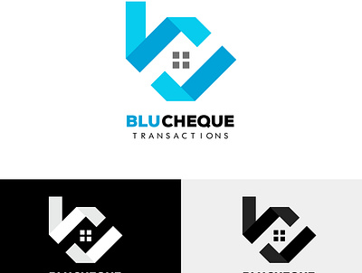 BLUCHEQUE LOGO abstract logo brand identity branding business logo design graphic design illustration initial logo logo minimal minimal logo modern logo playful logo vector