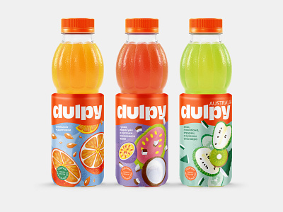 Dulpy fruit juice pack art branding design food fruit graphic design illustration illustrator juice packaging vector