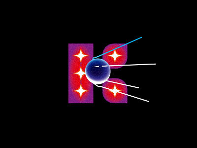 Space Letter "K" 36days alphabet art branding collaboration design graphic design icon illustration illustrator logo space type vector