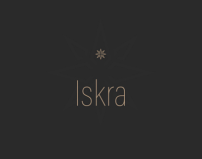 Iskra which means spark branding logo minimal minimalistic