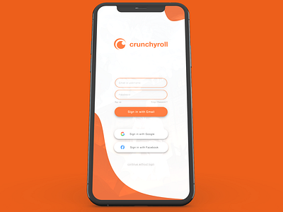 Crunchyroll Login-Page Redesign