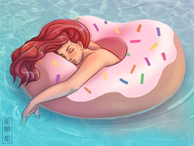 Doughnut Dream art artwork colorful design drawing illustration